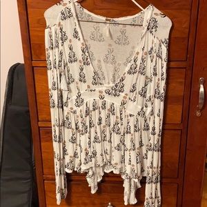 Free people flowy long sleeve top